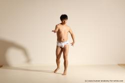 Underwear Martial art Man Asian Moving poses Average Short Black Dynamic poses Academic